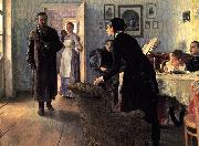 Ilya Repin Unexpected Visitors or Unexpected return oil painting
